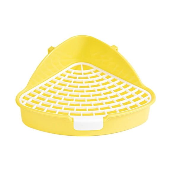 NOVELAR Small Pet Corner Litter Box, 9.67 in Length, Easy-Clean Plastic Toilet for Limited Spaces, Ideal for Rabbit Cages and Rodent Habitats