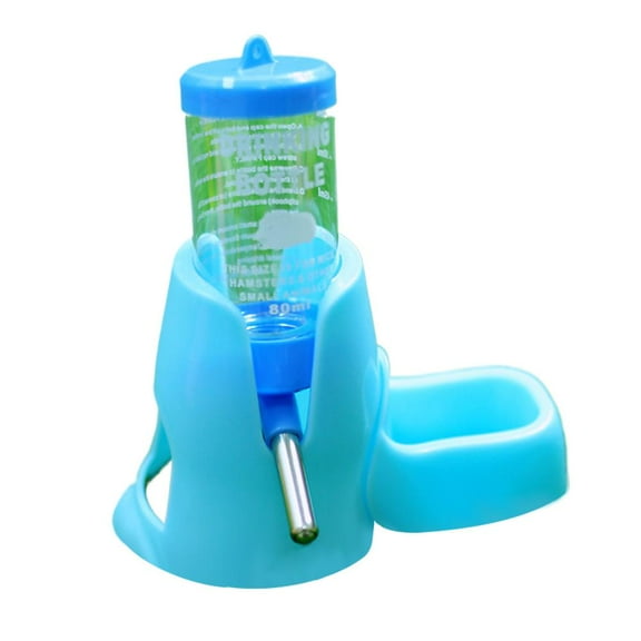 NOVELAR Small Pet Feeder and Waterer Combo, 6.24 in Plastic Gravity Dispenser, Easy-Clean Modular Setup, Ideal for Hamsters, Rabbits, and Chinchillas