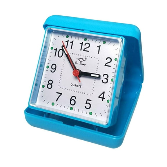 NOVELAR Small Travel Alarm Clock, Portable 3.9-Inch Cube with Easy-Read Screen, Reliable Wake-Up for Home, Office, or Overnight Trips