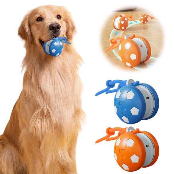 NOVELAR Smart Rolling Dog Toy with Luminous Effects, Gentle Night Use and Enlarged Wheels, Alleviates Loneliness and Enhances Human-Pet Interaction