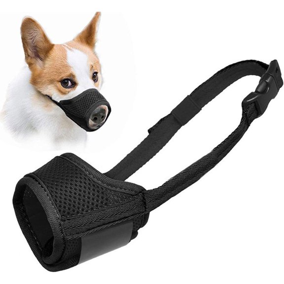 NOVELAR Soft Nylon Dog Mouth Cover, Ergonomic Snug Fit, for Behavior Management and Safety