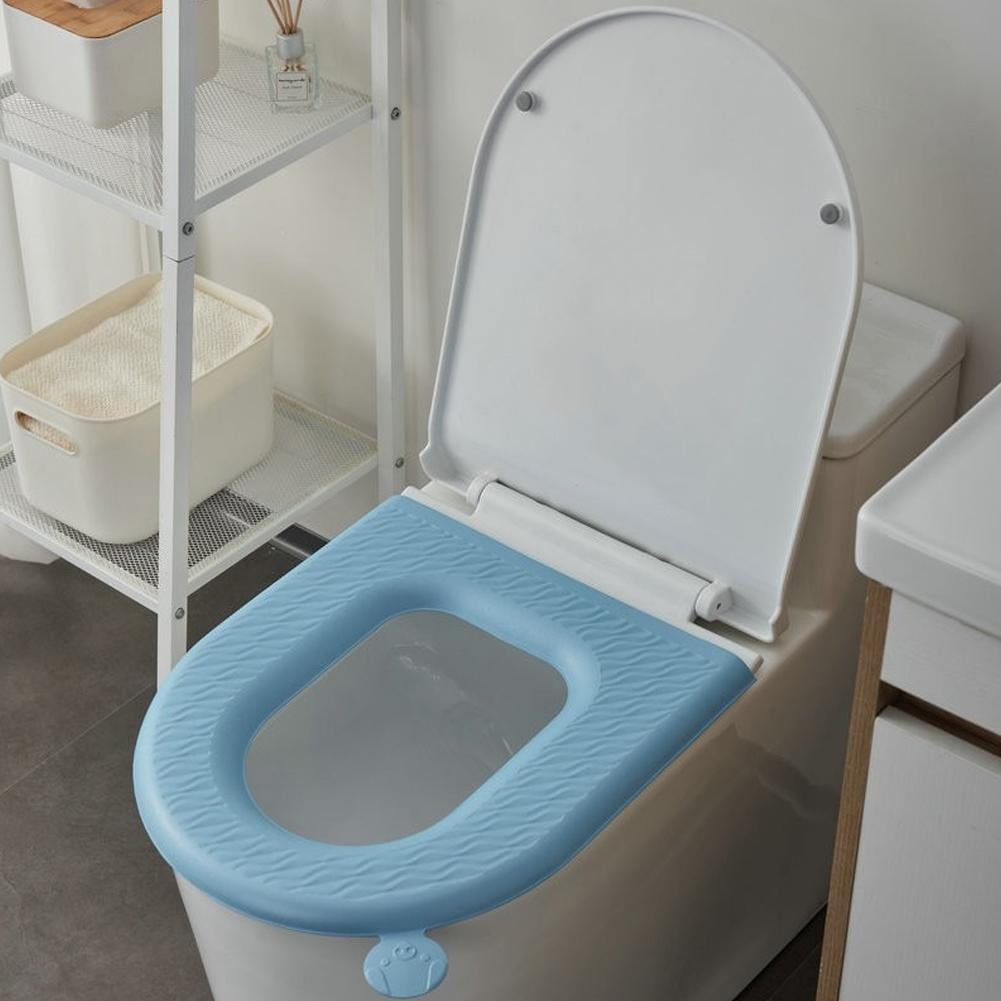NOVELAR Soft Silicone Toilet Seat Protector, 16.77 in by 15.21 in ...