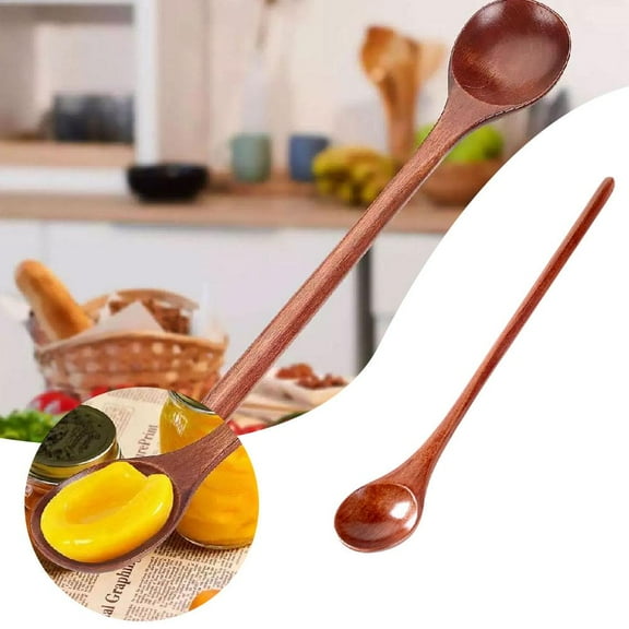 NOVELAR Solid Wood Stirring Spoon, 7.8 Inch Length, Creates an Elegant and Warm Dining Atmosphere, Great for Beverages and Honey