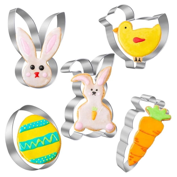 NOVELAR Spring Cookie Cutter Set, 5-13 Piece Stainless Steel Shapes, Create Festive Treats for Easter and Parties