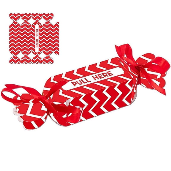 NOVELAR Striped & Polka Dot Gift Boxes, 8.27 x 1.97 in, Easy-Assemble Party Favors for Candy & Small Trinkets