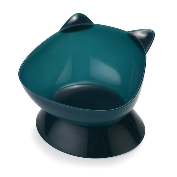 NOVELAR Tilted Neck Protection Pet Bowl, 5.1 x 3.9 in, Food-Grade Plastic for Safe Meals and Reduced Vomiting, Elevated Feeder for Cats and Small Dogs