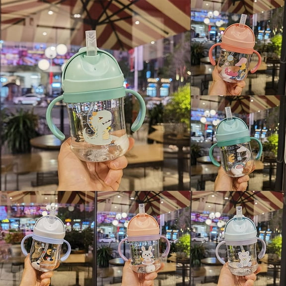 NOVELAR Toddler Sippy Cup with Anti-Choke Valve, 8.5 oz, Cute Cartoon Design, Easy to Clean, Great for Transitioning from Bottle to Cup During Meals