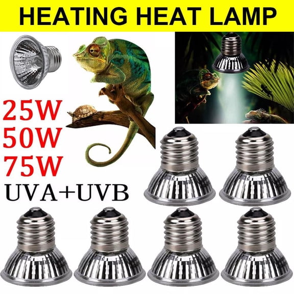 NOVELAR UVA UVB 3.0 Reptile Basking Lamp, 25W 50W 75W Options for Healthy Growth and Digestion, Full Spectrum Light for Turtle and Lizard Tanks