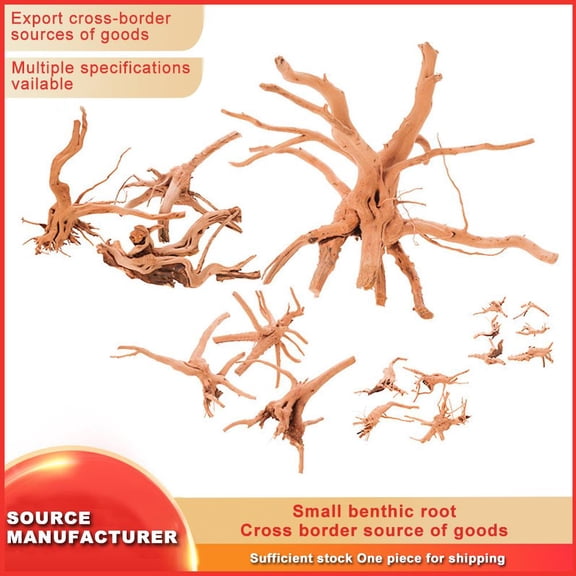 NOVELAR Unique Wood Branches for Fish Tank, 3-10 Inch Natural Driftwood, Reduces Fish Stress with Hiding Places