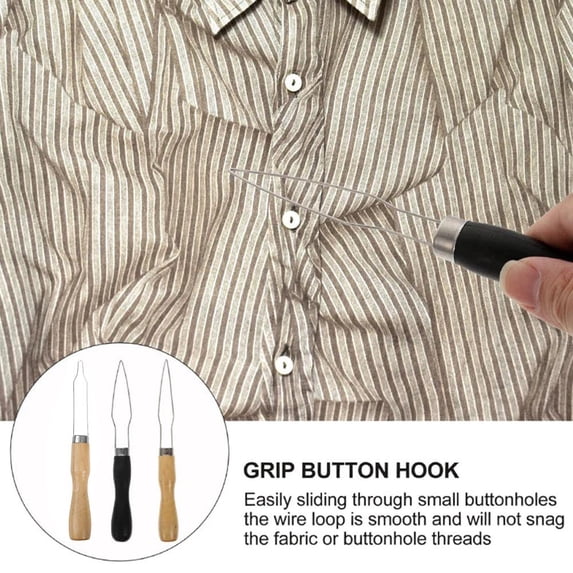 NOVELAR Universal Button Helper with Steel Zipper Hook, Comfortable Wide Handle for Control, Independence Aid for Daily Dressing