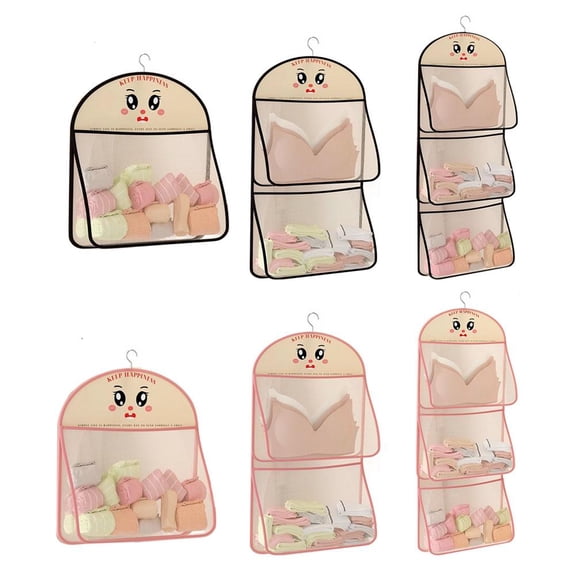 NOVELAR Vertical Hanging Storage Bag, 15.75 x 35.43 in Three Layers, Space-Saving Multi-Compartment Design for Small Items, Easy to Move Organizer for Home or Office Use