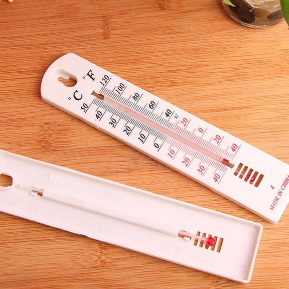 NOVELAR Vertical Thermometer for Indoor/Outdoor Use, White Plastic Housing, Bold Numbers for Clear Reading at a Distance, Perfect for Maintaining Ideal Temperature in Any Room