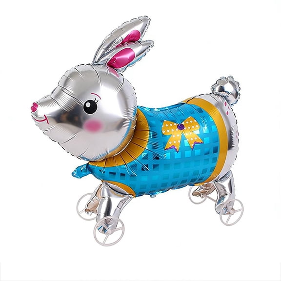 NOVELAR Walking Balloon Decorations with Wheels, 37 in Wide, Vibrant Foil Material, Easy Air Inflation Setup, Ideal for Holiday Celebrations and Themed Events