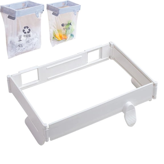 NOVELAR Wall Mount Foldable Trash Can, 12 in Wide, No-Drill Installation for Cabinets, Keep Countertops Clean While Cooking and Prepping