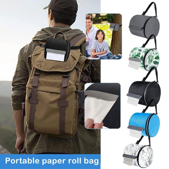 NOVELAR Waterproof Paper Roll Storage Bag, 5.85 Inch Portable Cube, Saves Space on Desks or Walls, Great for Office, Vacation, and Outdoor Use