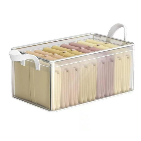 NOVELAR White Clothes Storage Bin, 18.5 in Long, with Handle for Easy Transport, Protects Items from Dust and Moisture, Great for Storing Off-Season Wardrobe in Bedrooms