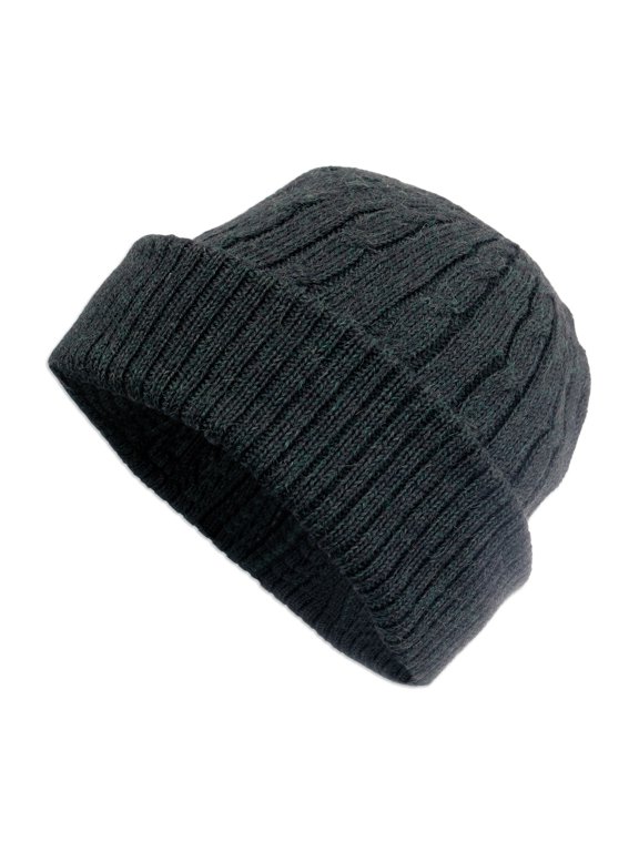 Artisan Handmade 100% Alpaca Hat Cableknit in Moss from Peru Wool Accessories Hats Green ' Moss Braid Cascade'
