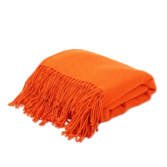 NOVICA Acrylic and alpaca blend throw blanket, 'Diamond Mine in Flame'