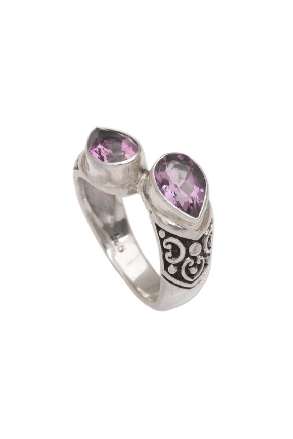 Amethyst cocktail ring, 'Temple Tears'