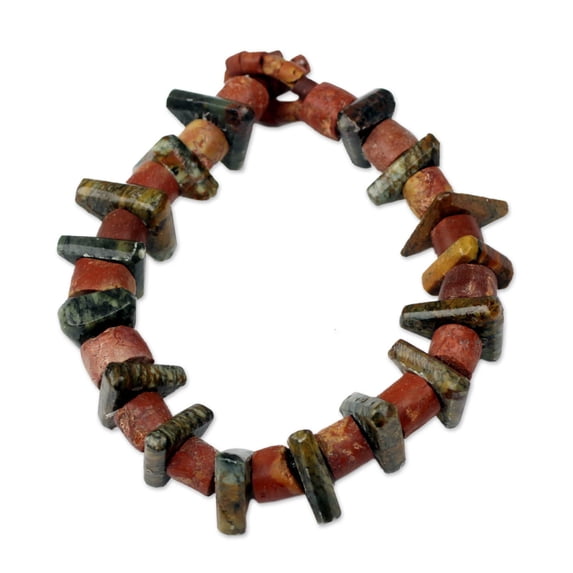 NOVICA Beaded bracelet, 'Royal Legacy'
