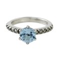 thumbnail image 1 of NOVICA Blue topaz and marcasite solitaire ring, 'Victorian Soliloquy', 1 of 8