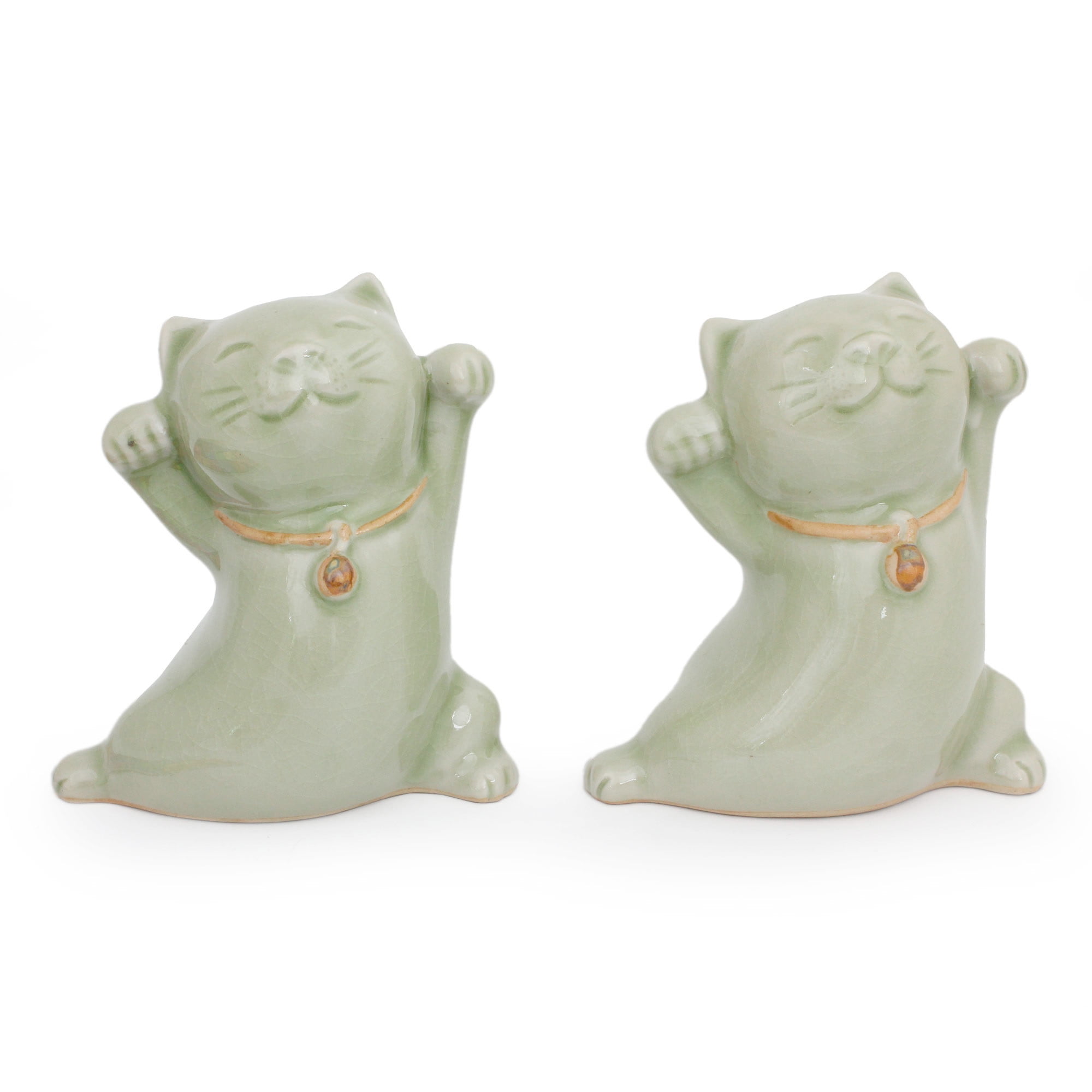 Lot De 3 Hirondelles En Céramique Vert Celadon
