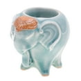 thumbnail image 1 of NOVICA Celadon ceramic tealight holder, 'Bright Elephant in Green', 1 of 6