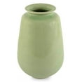 thumbnail image 1 of NOVICA Artisan Handmade Celadon Ceramic Vase Green Thailand Vases Hemlock Limpet Shell [8.75in H x 5.75in Diam.] ' Magic', 1 of 3