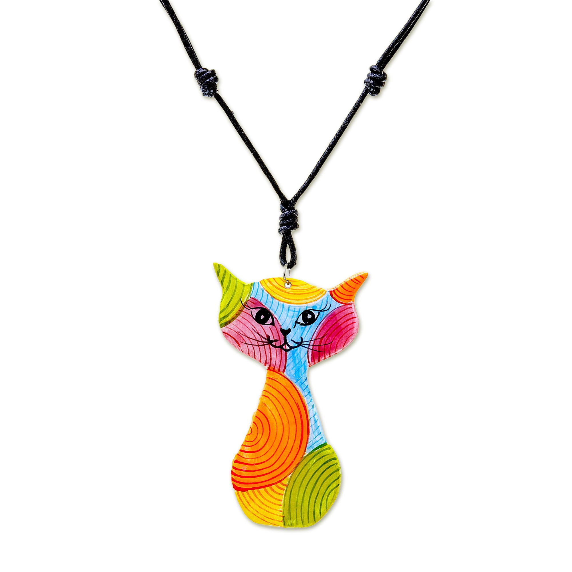 NOVICA Handmade Ceramic Pendant Necklace - 'Sun Princess' Inca Inspired Artisan Jewelry From Peru