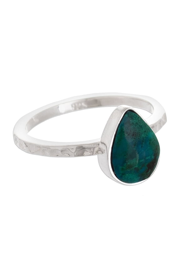 Handmade Sodalite Opal Wrap Ring Peruvian Gemstone .925 Sterling Silver Multi Cocktail Birthstone 'Planetary Influence' - 9