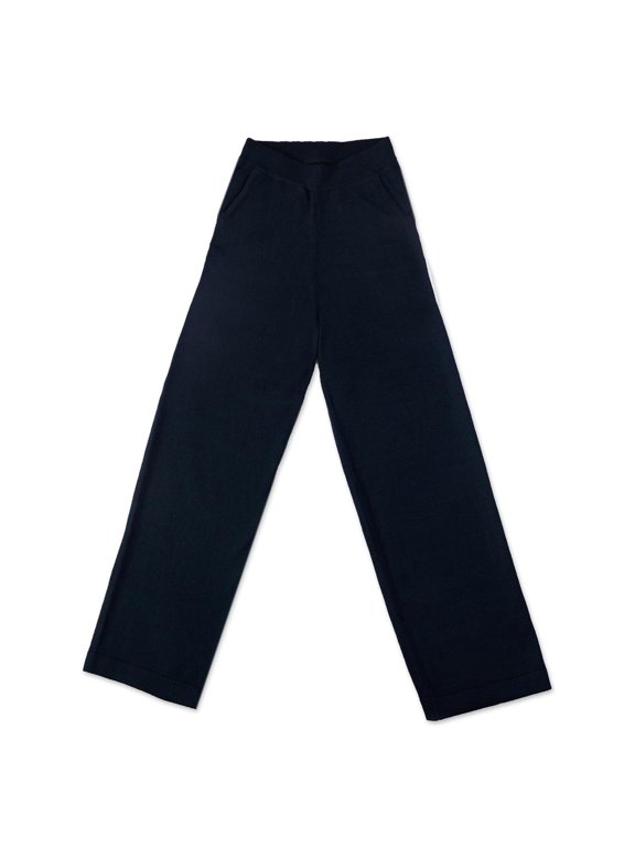 Artisan Handmade Cotton Baby Alpaca Blend Pants Knit Clothing Blue Solid Peru ' Blue Magic'