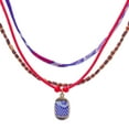 thumbnail image 1 of NOVICA Cotton and wood beaded pendant necklace, 'Joyful Jumble', 1 of 7