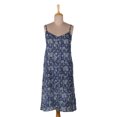thumbnail image 1 of NOVICA Cotton nightgown, 'Creative Indigo', 1 of 5
