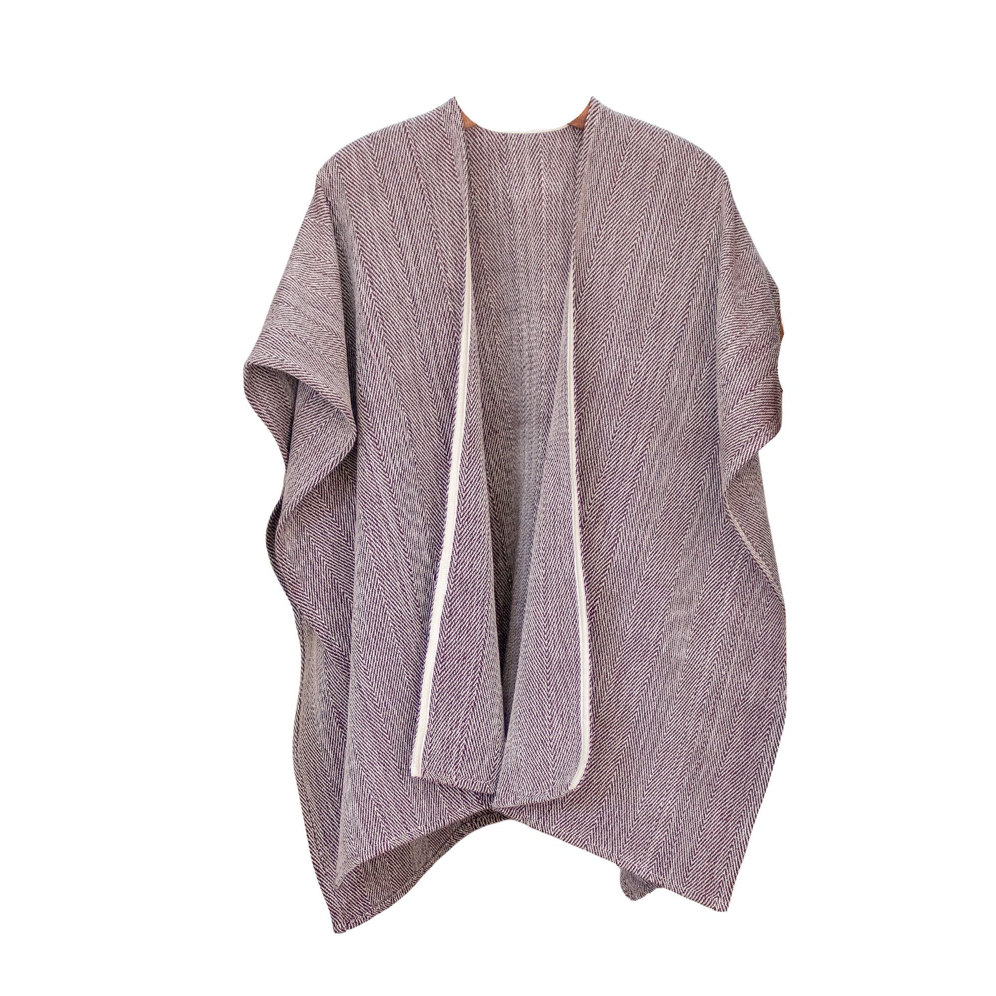 NOVICA Cotton ruana, 'Mahogany Cojutepeque' - Walmart.com