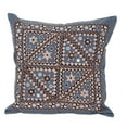 thumbnail image 1 of NOVICA Embroidered cotton cushion cover, 'Azure Constellation', 1 of 5
