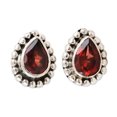 thumbnail image 1 of NOVICA Garnet stud earrings, 'Dazzling Passion', 1 of 5