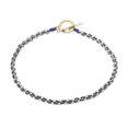 thumbnail image 1 of NOVICA Gold plated brass chain bracelet, 'Golden Day in Dark Blue', 1 of 7