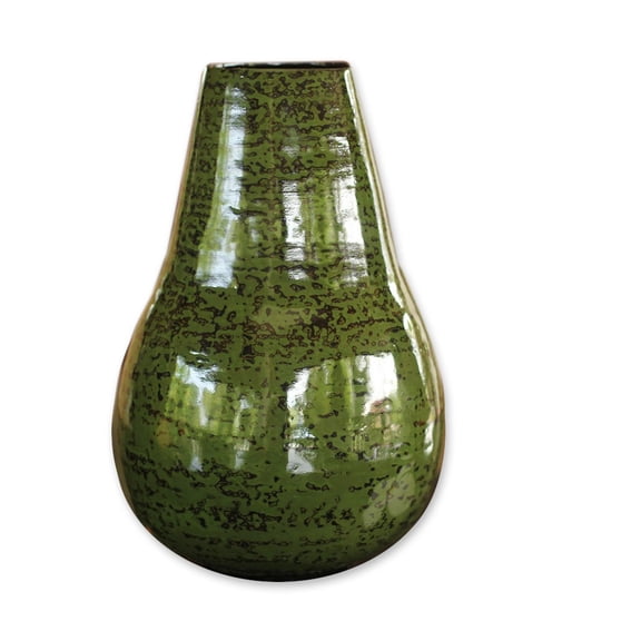 NOVICA Artisan Handmade Lacquered Bamboo Vase Green Thailand Lacquerware [9.5in H x 6.5in Diam.] 'Chlorophyll'