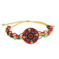 thumbnail image 1 of NOVICA Handmade Multicolored Macrame Bracelet Wristband Resin Costa Rica Bohemian 'Splendid Mandala', 1 of 4