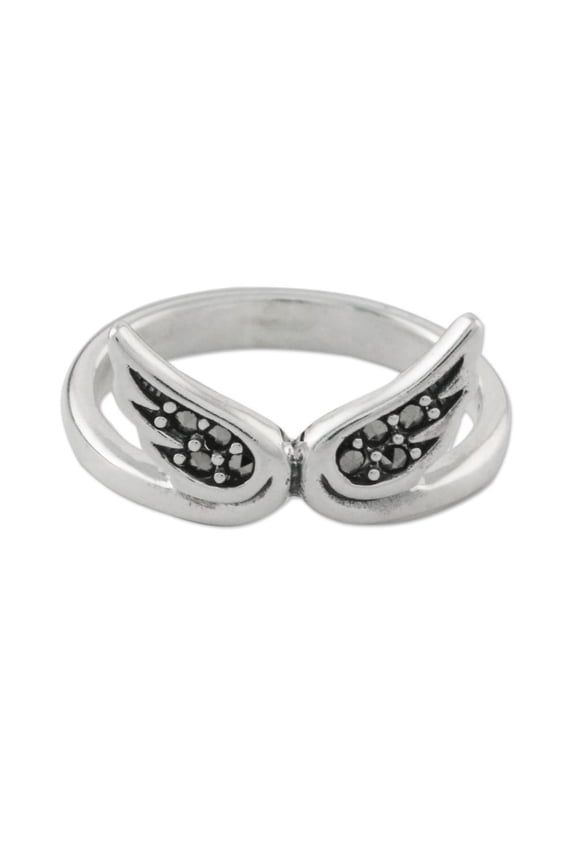 Marcasite cocktail ring, 'Born to Be Free'