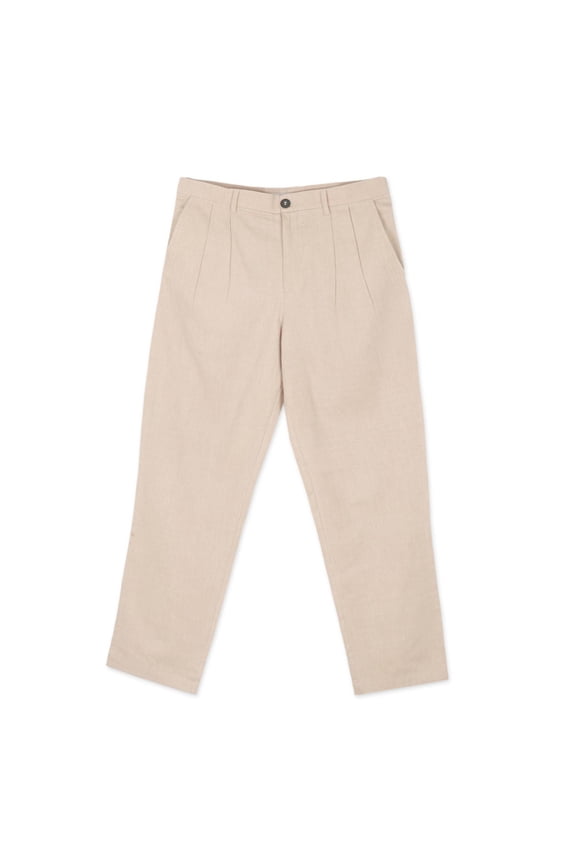 Men's cotton pants, 'Handsome Devil in Beige'