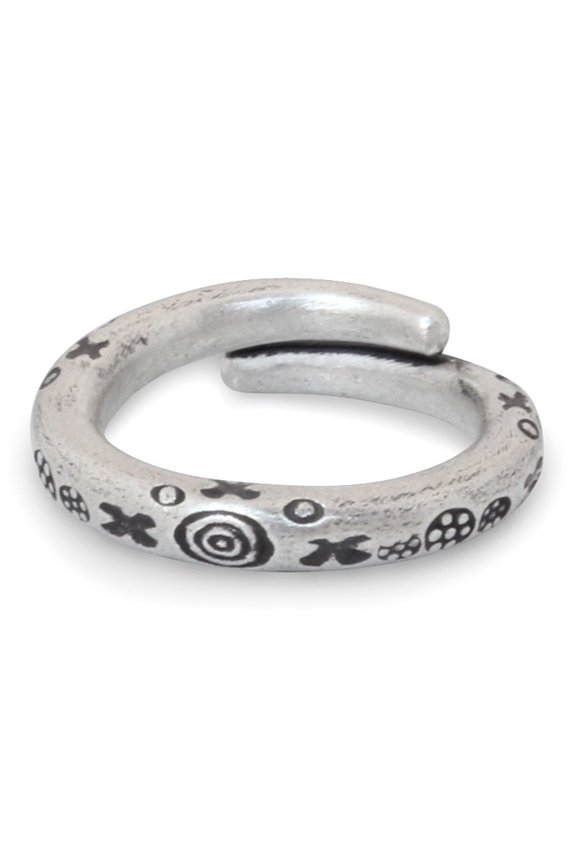 Men's silver wrap ring, 'Karen Mystique'
