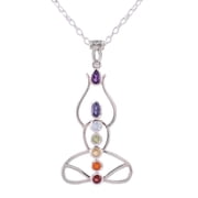 Novica Multi-Gemstone Harmonious Mind Handmade Artisan Pendant Necklace