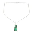 thumbnail image 1 of NOVICA Onyx pendant necklace, 'Day Party in Green', 1 of 6