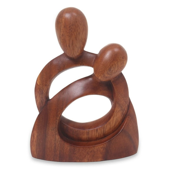 NOVICA Wood sculpture, 'Eternity of Love'