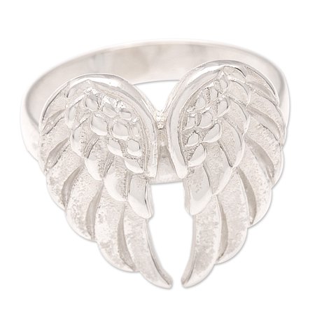 NOVICA Handmade Sterling .925 Sterling Silver Band Ring with Floral Motifs from Bali Indonesia Balinese Traditional 'Floral Trio' - 9