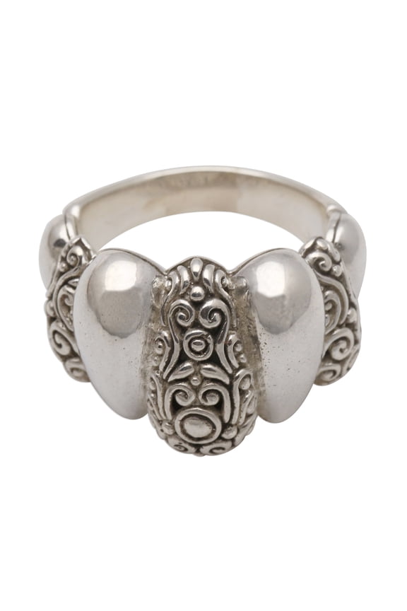 Artisan Handmade .925 Sterling Silver Cocktail Ring from Bali Band Indonesia 'Generosity'