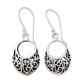 thumbnail image 1 of NOVICA Artisan Handcrafted Sterling Silver Button Earrings Thai Wedding Thailand Bridal Romantic [0.3 in L x 0.4 in W] ' Lifelong Love', 1 of 6