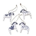 thumbnail image 1 of NOVICA Handmade Wood Ornaments White Dala Horse Carved Painted by Multicolor Indonesia Holiday Decor 'Dala Courage'(Set of 4), 1 of 5