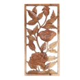thumbnail image 1 of NOVICA Artisan Handcarved Wood Relief Panel Balinese Suar of Roses Brown Indonesia Wall Decor Panels Floral [15.25in H x 7.5in W x 0.8in D] ' Graced by Roses', 1 of 6